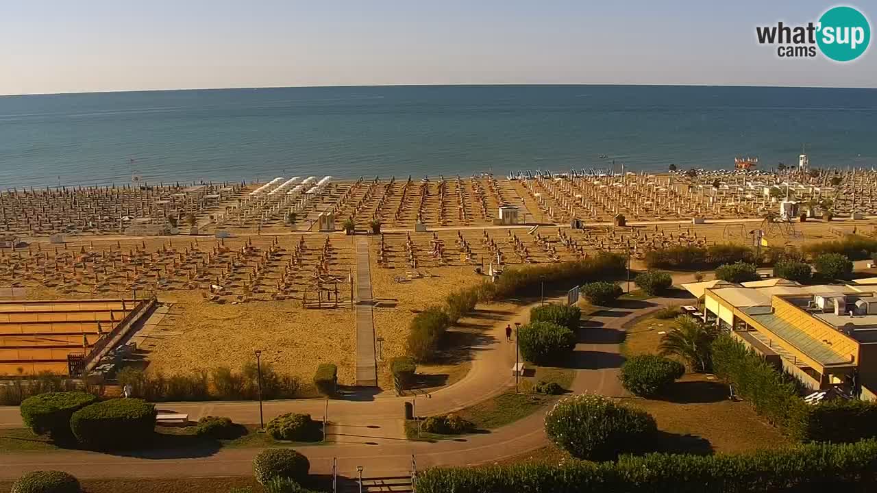 La spiaggia di Bibione webcam live e piazzale Zenit