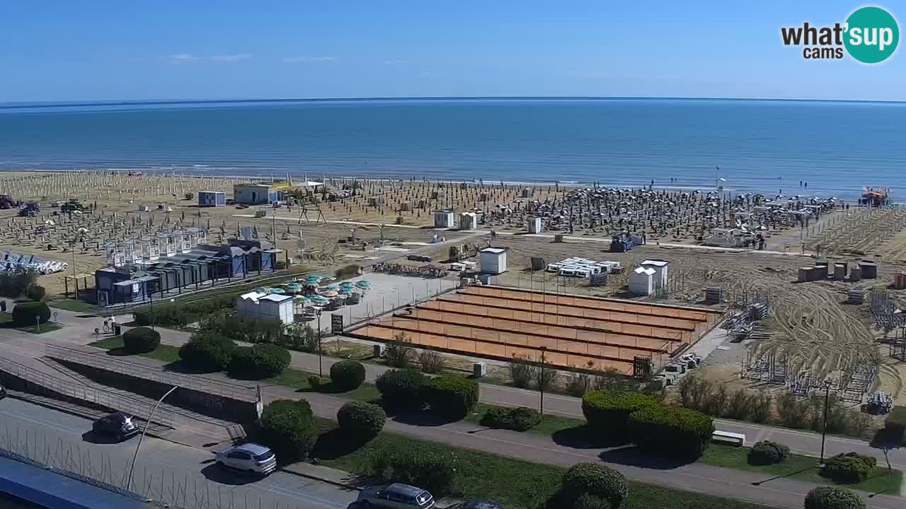La spiaggia di Bibione webcam live e piazzale Zenit