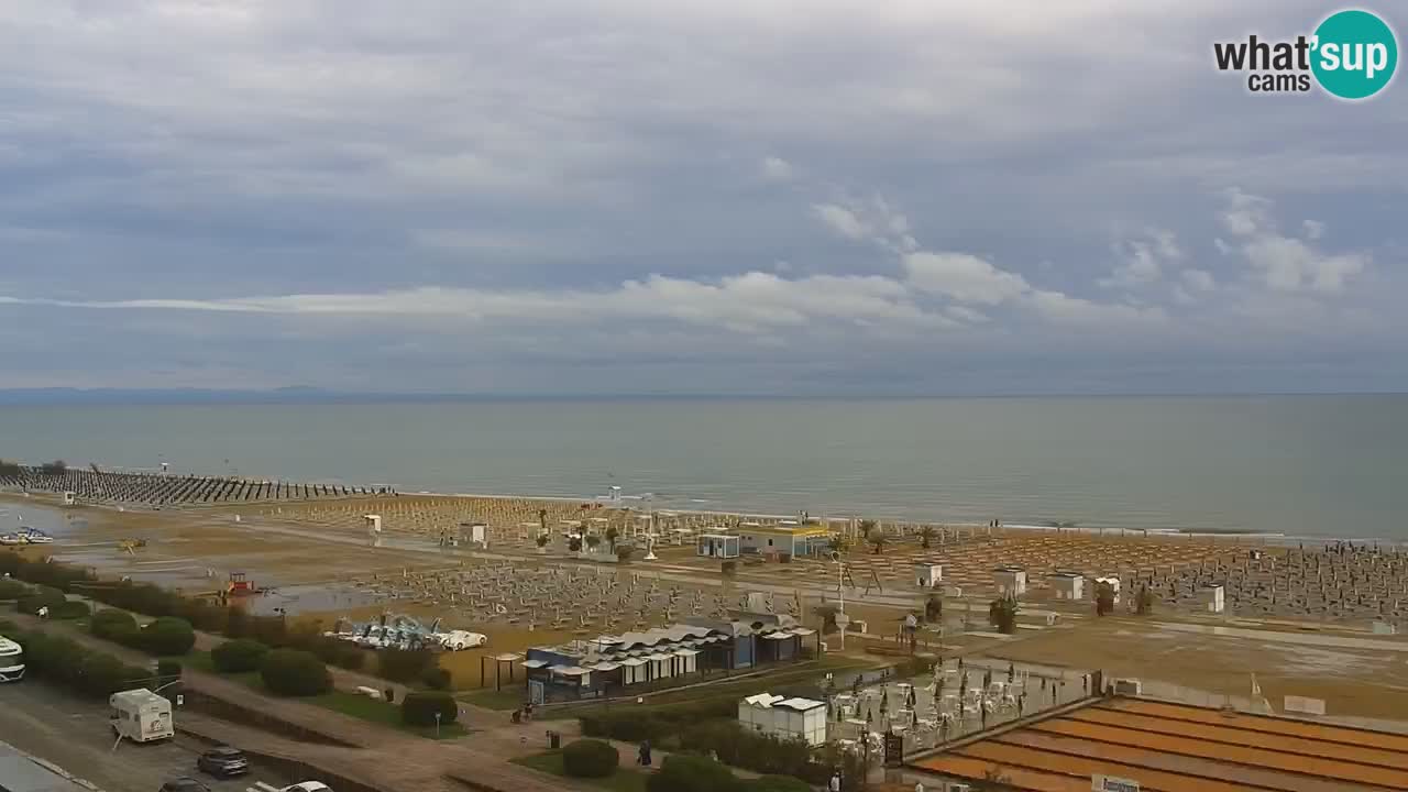 The beach of Bibione webcam – Italy