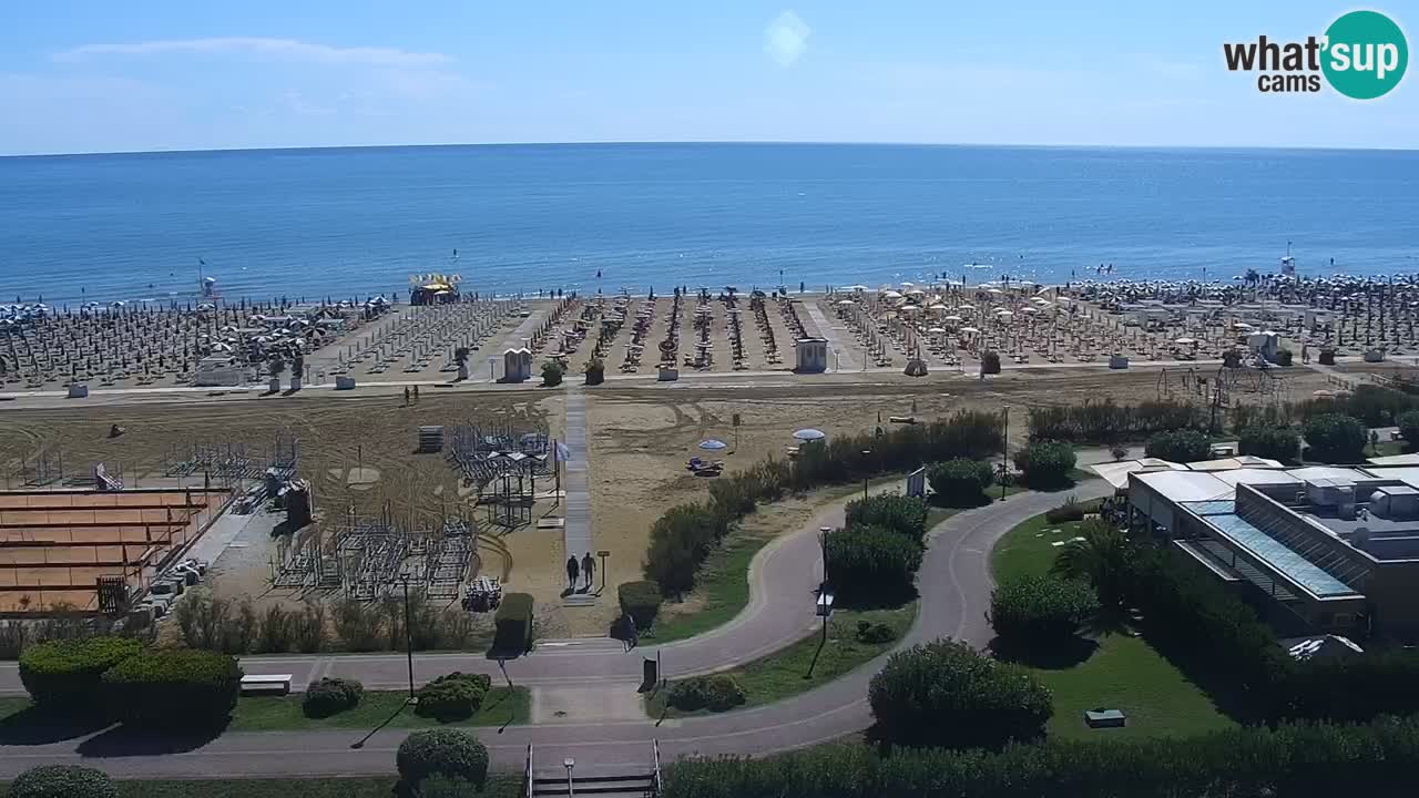 La spiaggia di Bibione webcam live e piazzale Zenit