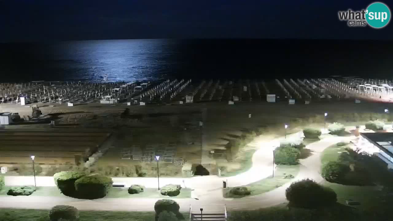 La spiaggia di Bibione webcam live e piazzale Zenit