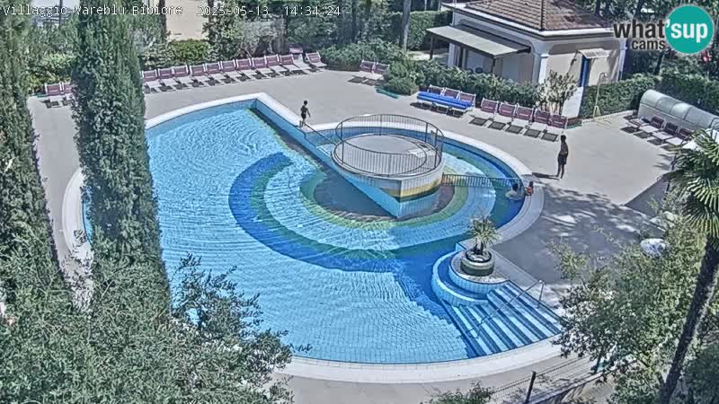 Villaggio Mare Blu bazen Spletna kamera V živo Bibione Pineda – Italija