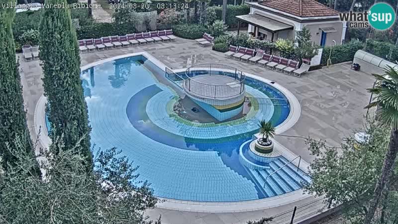 Piscina Villaggio Mare Blu webcam LIVE Bibione Pineda – Italia