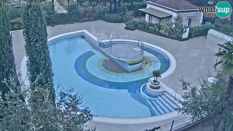 Piscina Villaggio Mare Blu EN VIVO webcam Bibione Pineda – Italia