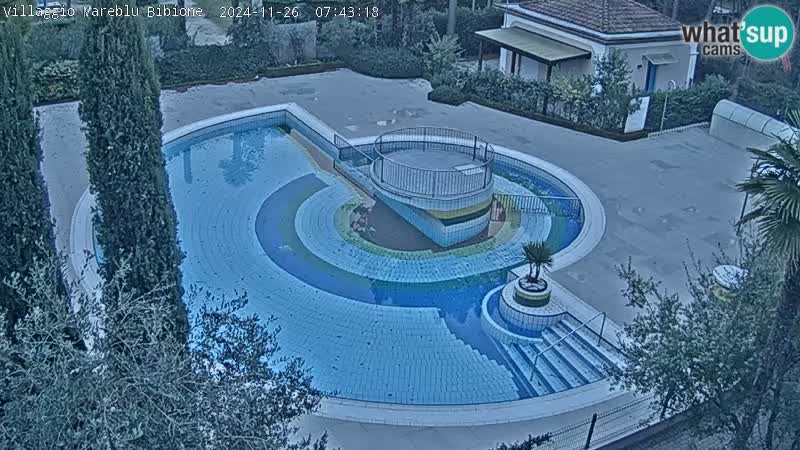 Piscina Villaggio Mare Blu webcam LIVE Bibione Pineda – Italia