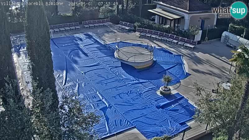 Villaggio Mare Blu bazen Spletna kamera V živo Bibione Pineda – Italija
