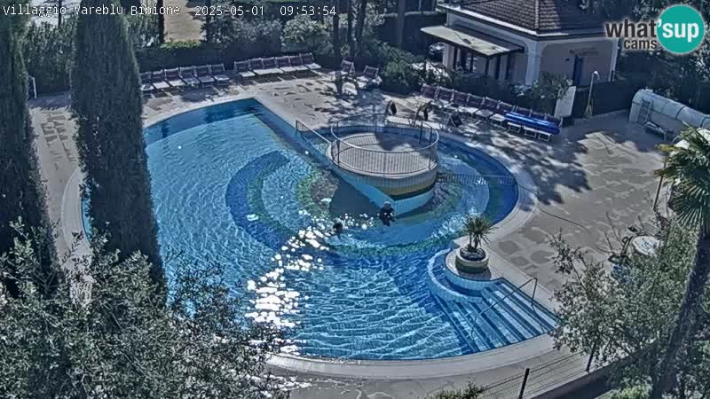 Villaggio Mare Blu bazen Spletna kamera V živo Bibione Pineda – Italija
