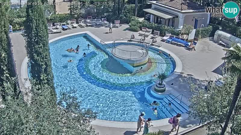 Villaggio Mare Blu bazen Spletna kamera V živo Bibione Pineda – Italija
