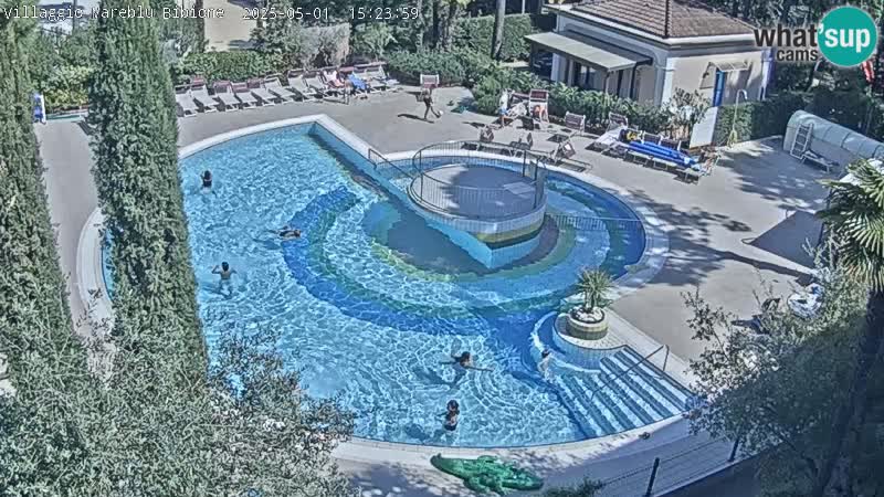 Villaggio Mare Blu piscine LIVE webcam Bibione Pineda – Italie