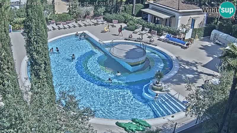 Villaggio Mare Blu pool LIVE webcam Bibione Pineda – Italy