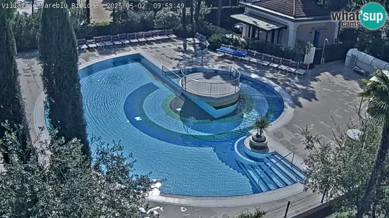 Villaggio Mare Blu bazen Spletna kamera V živo Bibione Pineda – Italija