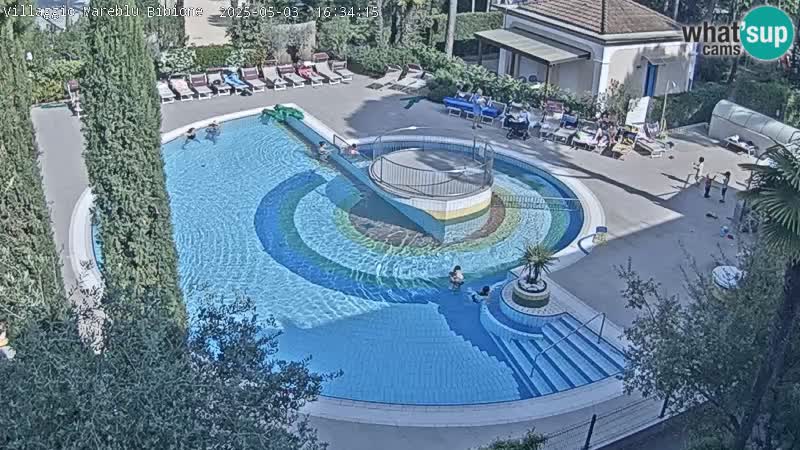 Piscina Villaggio Mare Blu EN VIVO webcam Bibione Pineda – Italia