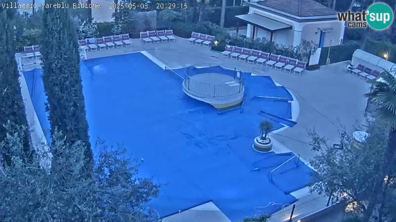 Villaggio Mare Blu bazen Spletna kamera V živo Bibione Pineda – Italija