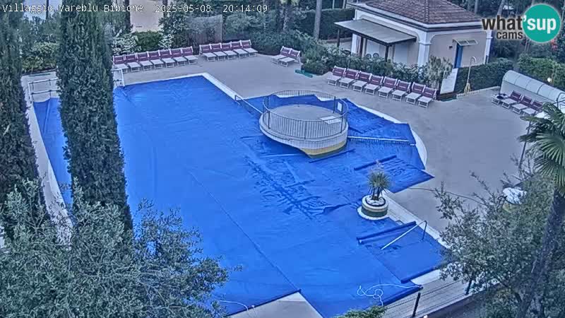 Villaggio Mare Blu bazen Spletna kamera V živo Bibione Pineda – Italija