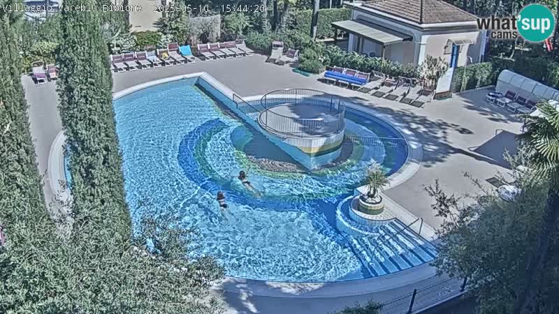 Villaggio Mare Blu bazen Spletna kamera V živo Bibione Pineda – Italija