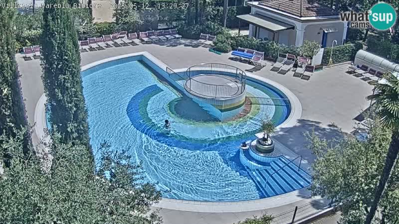 Villaggio Mare Blu bazen Spletna kamera V živo Bibione Pineda – Italija