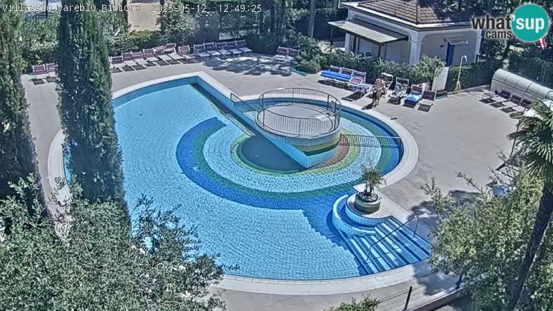 Villaggio Mare Blu bazen Spletna kamera V živo Bibione Pineda – Italija