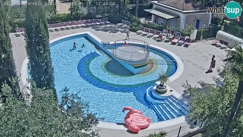 Villaggio Mare Blu pool LIVE webcam Bibione Pineda – Italy