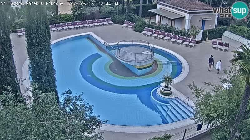 Villaggio Mare Blu bazen Spletna kamera V živo Bibione Pineda – Italija