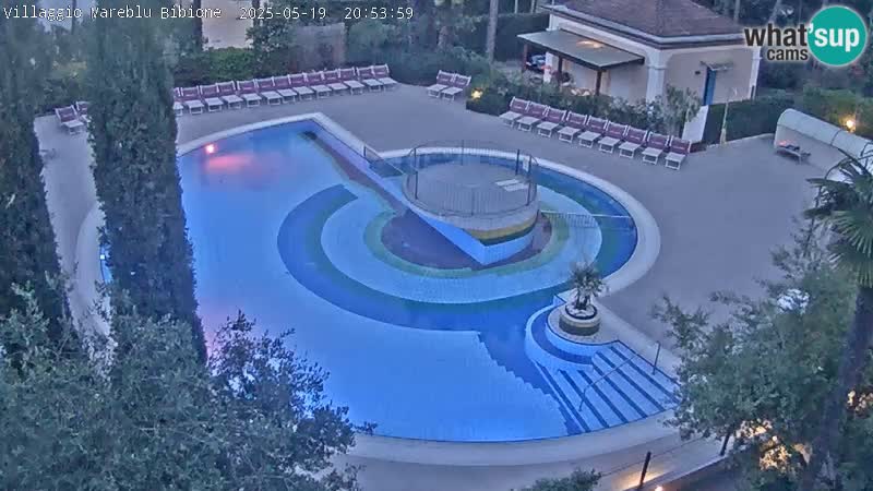Villaggio Mare Blu bazen Spletna kamera V živo Bibione Pineda – Italija