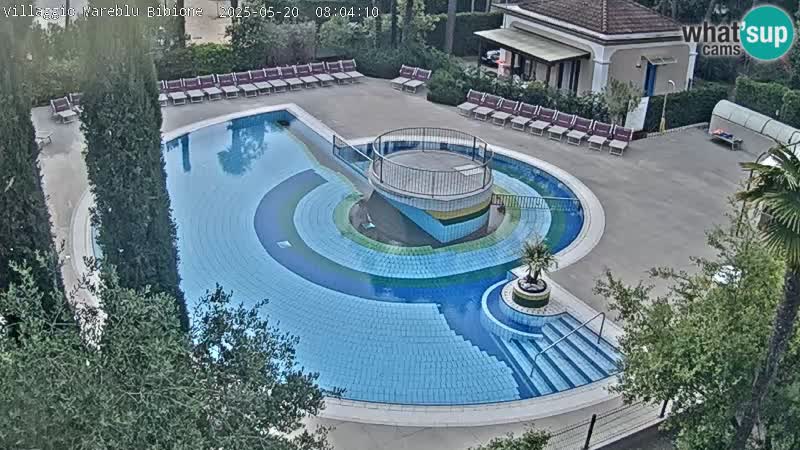 Villaggio Mare Blu bazen Spletna kamera V živo Bibione Pineda – Italija
