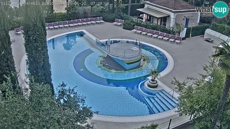 Piscina Villaggio Mare Blu webcam LIVE Bibione Pineda – Italia