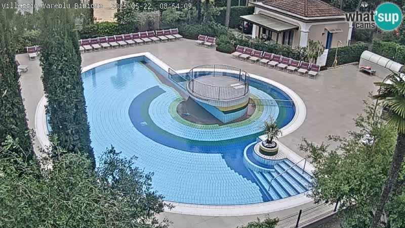Villaggio Mare Blu pool LIVE webcam Bibione Pineda – Italy