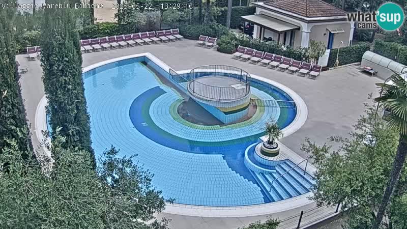 Piscina Villaggio Mare Blu webcam LIVE Bibione Pineda – Italia