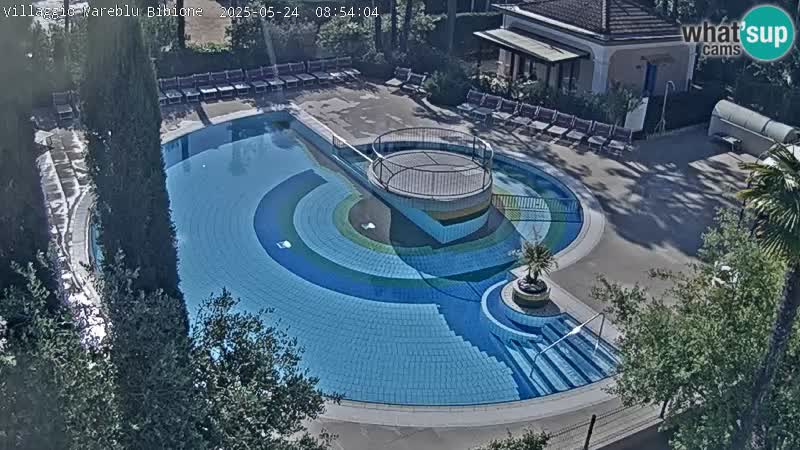 Piscina Villaggio Mare Blu webcam LIVE Bibione Pineda – Italia
