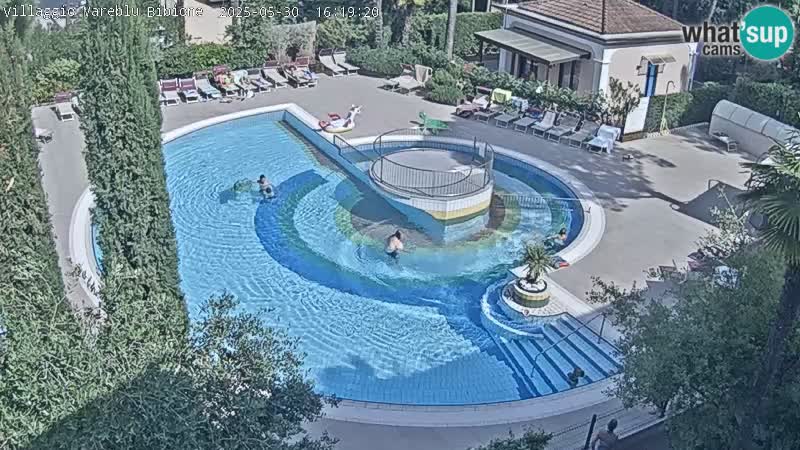 Villaggio Mare Blu bazen Spletna kamera V živo Bibione Pineda – Italija