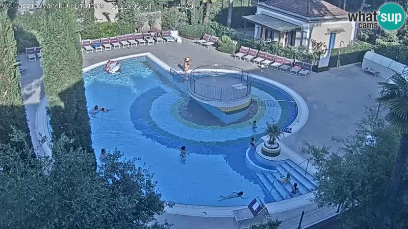 Villaggio Mare Blu piscine LIVE webcam Bibione Pineda – Italie