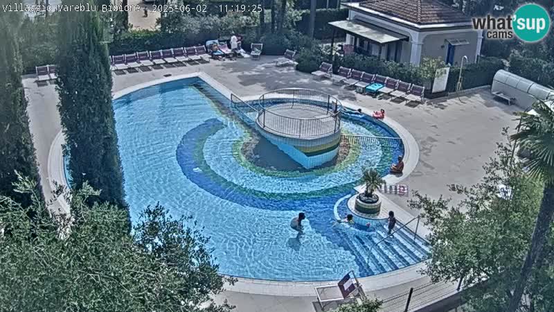 Villaggio Mare Blu piscine LIVE webcam Bibione Pineda – Italie