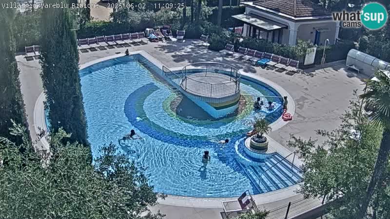 Villaggio Mare Blu piscine LIVE webcam Bibione Pineda – Italie