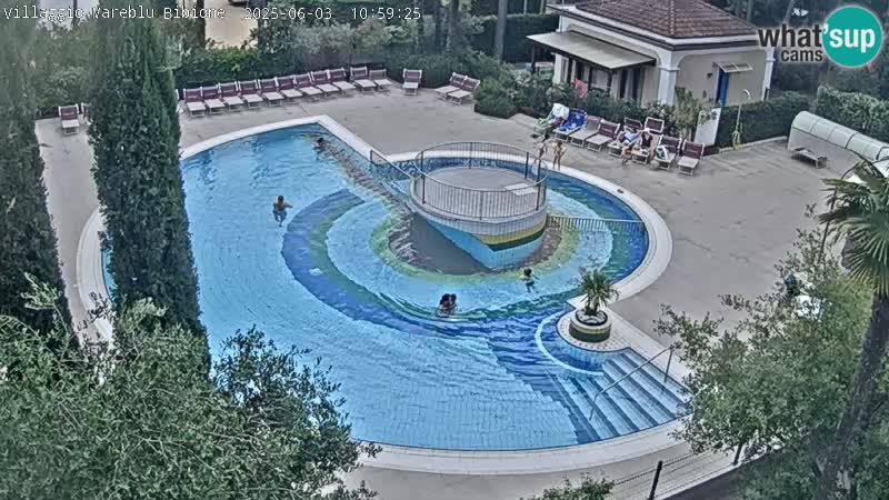 Piscina Villaggio Mare Blu webcam LIVE Bibione Pineda – Italia