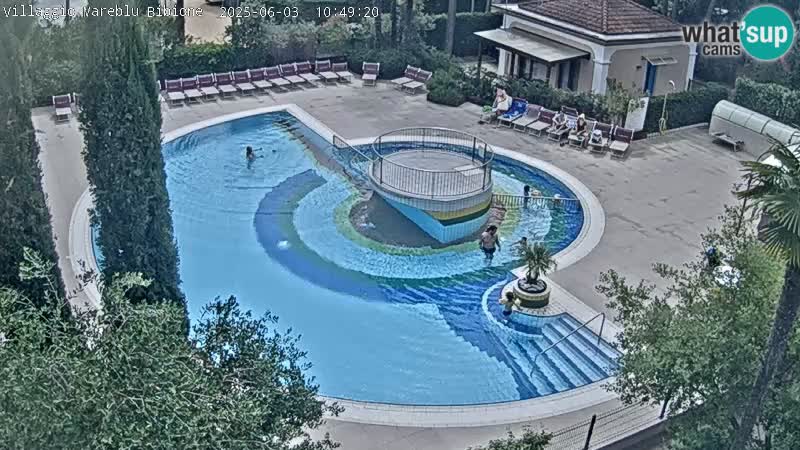 Villaggio Mare Blu bazen Spletna kamera V živo Bibione Pineda – Italija