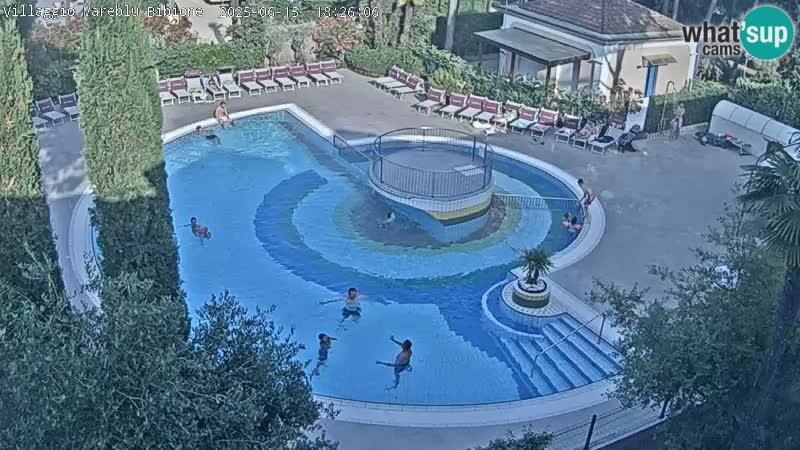 Villaggio Mare Blu pool LIVE webcam Bibione Pineda – Italy