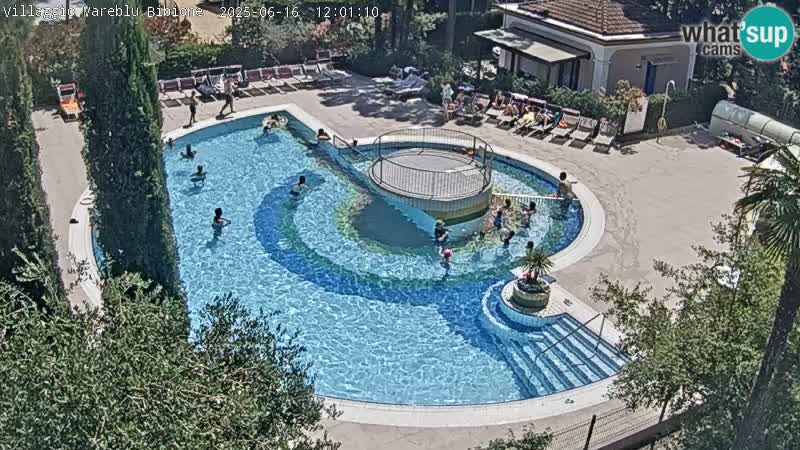 Villaggio Mare Blu bazen Spletna kamera V živo Bibione Pineda – Italija