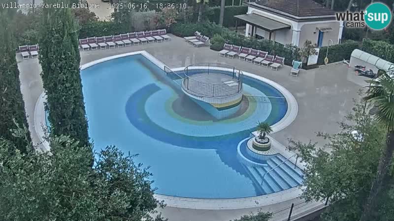Piscina Villaggio Mare Blu webcam LIVE Bibione Pineda – Italia