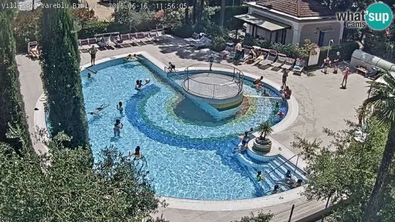 Villaggio Mare Blu bazen Spletna kamera V živo Bibione Pineda – Italija