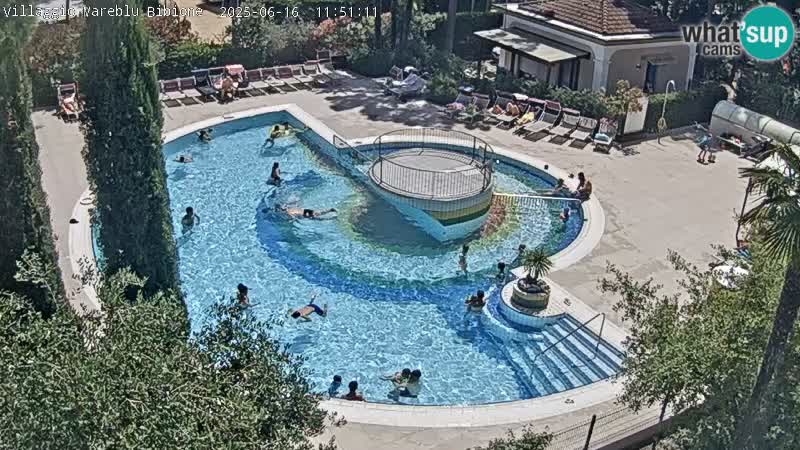 Piscina Villaggio Mare Blu EN VIVO webcam Bibione Pineda – Italia