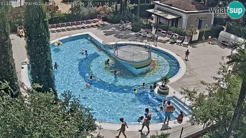 Piscina Villaggio Mare Blu webcam LIVE Bibione Pineda – Italia