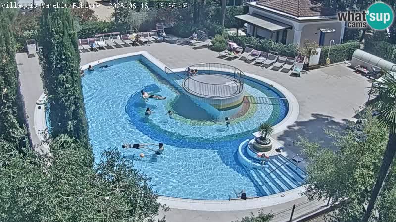 Piscina Villaggio Mare Blu webcam LIVE Bibione Pineda – Italia