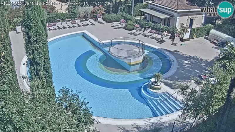 Villaggio Mare Blu bazen Spletna kamera V živo Bibione Pineda – Italija