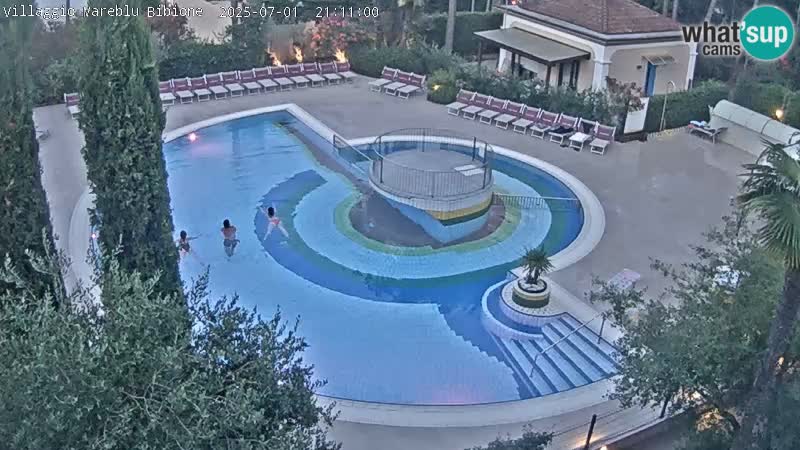 Villaggio Mare Blu bazen Spletna kamera V živo Bibione Pineda – Italija