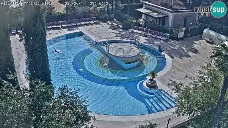 Villaggio Mare Blu bazen Spletna kamera V živo Bibione Pineda – Italija