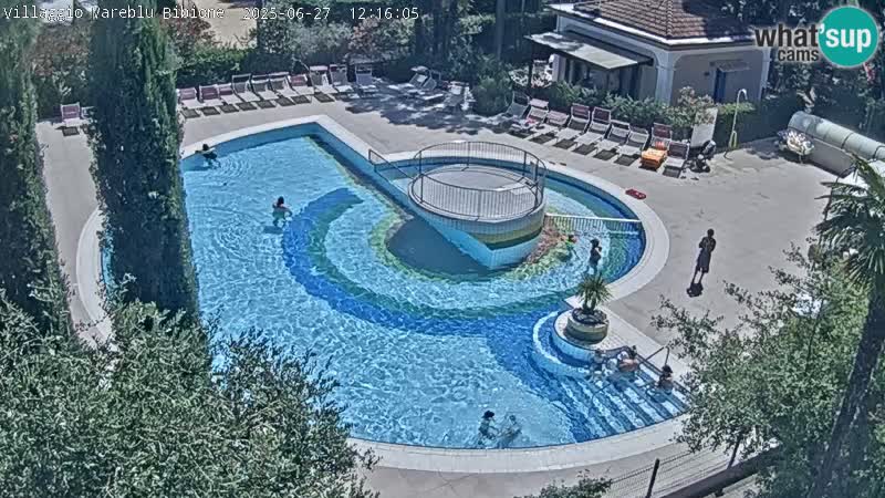 Villaggio Mare Blu pool LIVE webcam Bibione Pineda – Italy