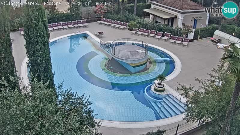 Piscina Villaggio Mare Blu webcam LIVE Bibione Pineda – Italia