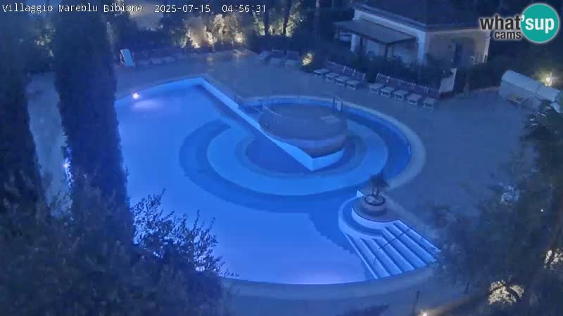 Villaggio Mare Blu bazen Spletna kamera V živo Bibione Pineda – Italija
