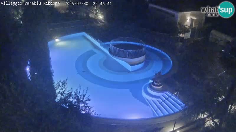 Villaggio Mare Blu bazen UŽIVO web kamera Bibione Pineda – Italija