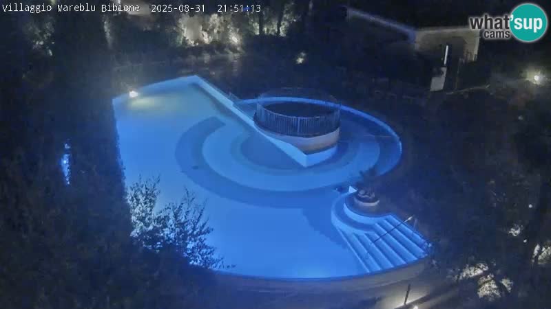Villaggio Mare Blu bazen Spletna kamera V živo Bibione Pineda – Italija